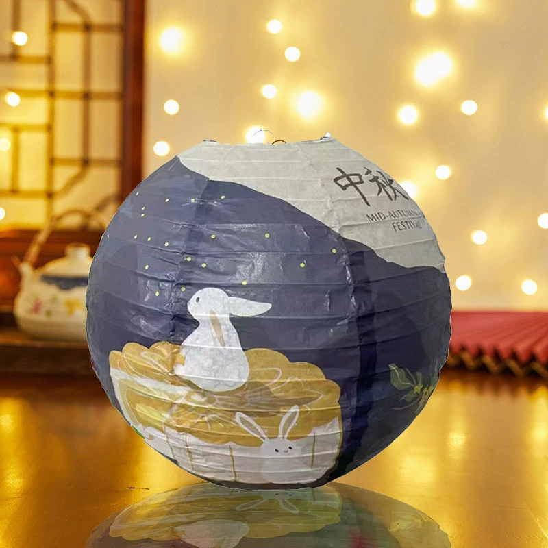 2025 New Style Fortune Mid-Autumn Festival National Style Lanterns National Day Decoration Handmade Lanterns Shopping Mall Window Spring Festival Lanterns