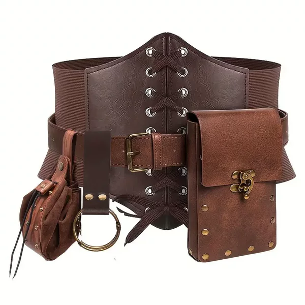 Amazon Same-style Steampunk Mobile Phone Bag Medieval Bag Belt Renaissance Cosplay Clothing Accessories