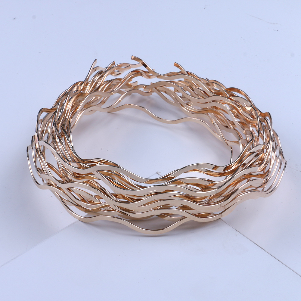 Cerchietto ondulato in metallo per donna accessorio capelli_voghion.com