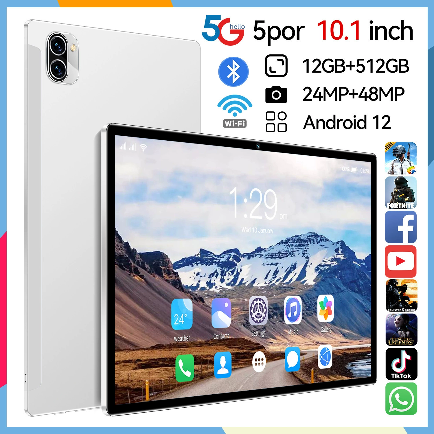 Планшетный ноутбук оптом ( торговля), 10.1 дюйма, Android, Bluetooth, широкий экран