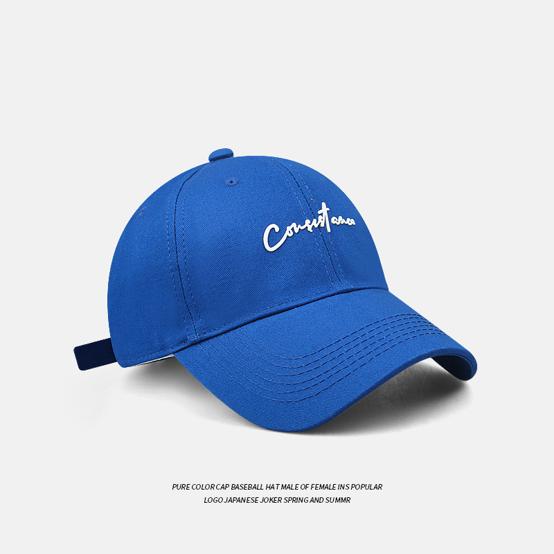 Letras de estilo coreano sombrero de béisbol de tapa suave hombres primavera y verano circunferencia de la cabeza grande versátil bordado borde curvo gorra de mujer cara de aspecto pequeño
