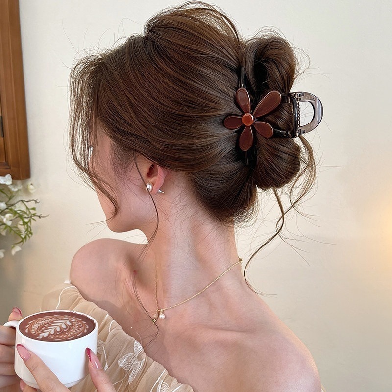 2026 nuevo clip de cabello ondulado clip de cabello de tiburón grande clip de cabello de mujer detrás de la cabeza de alta sensación clip de cabello accesorios para el cabello