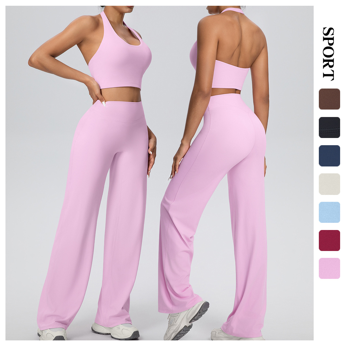 New Nude One-Cup Shock-Proof Back-Beautiful Yoga Clothing High-Waist Hip-Lifting Quick-Drying Sports Outdoor Running Fitness Suit