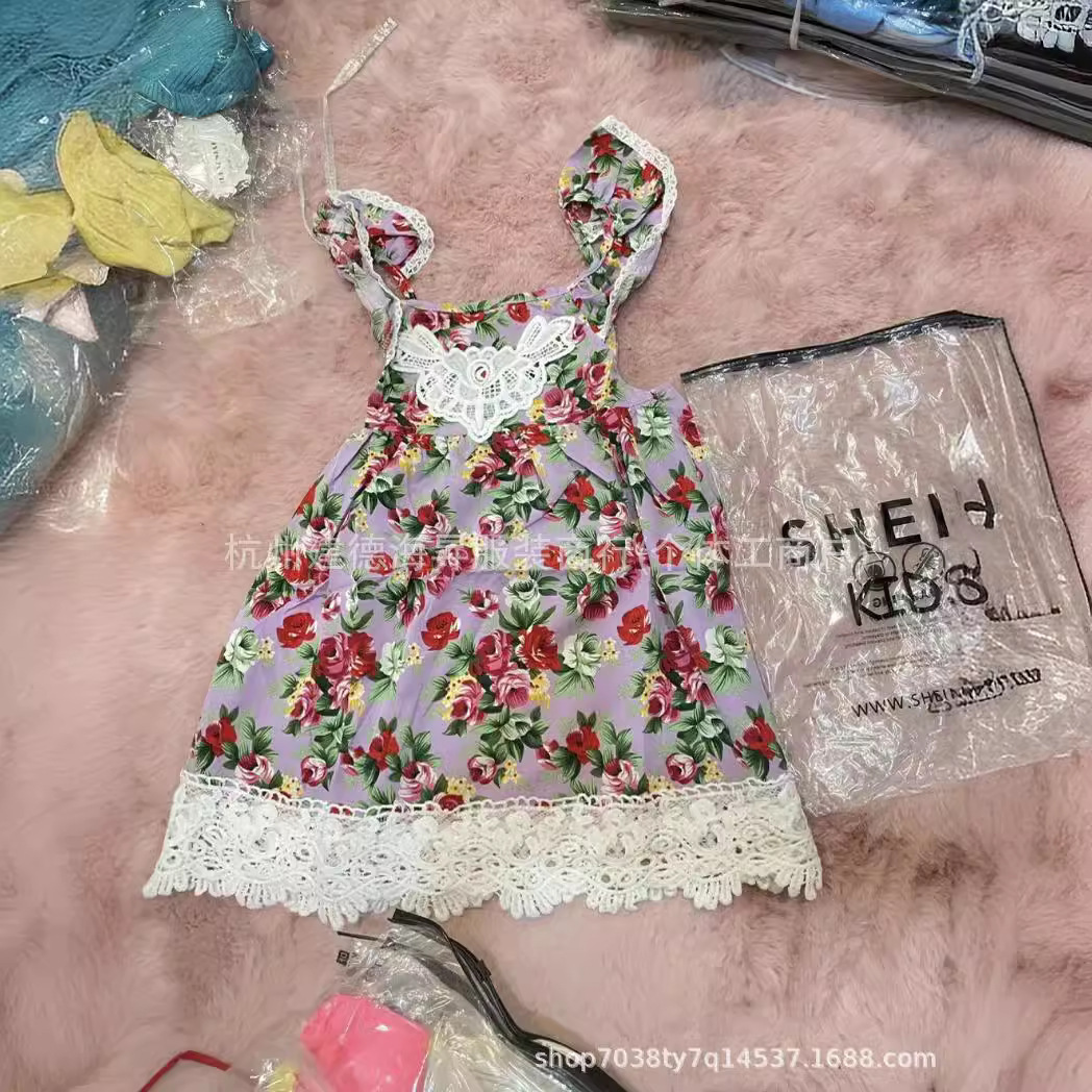 Transfronterizo shein ropa infantil una sola pieza de verano ropa infantil miscelánea de fábrica venta directa ropa de niños