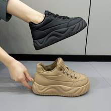 女鞋秋冬新款加绒棉鞋厚底保暖运动鞋软底时尚百搭板鞋学生休闲鞋