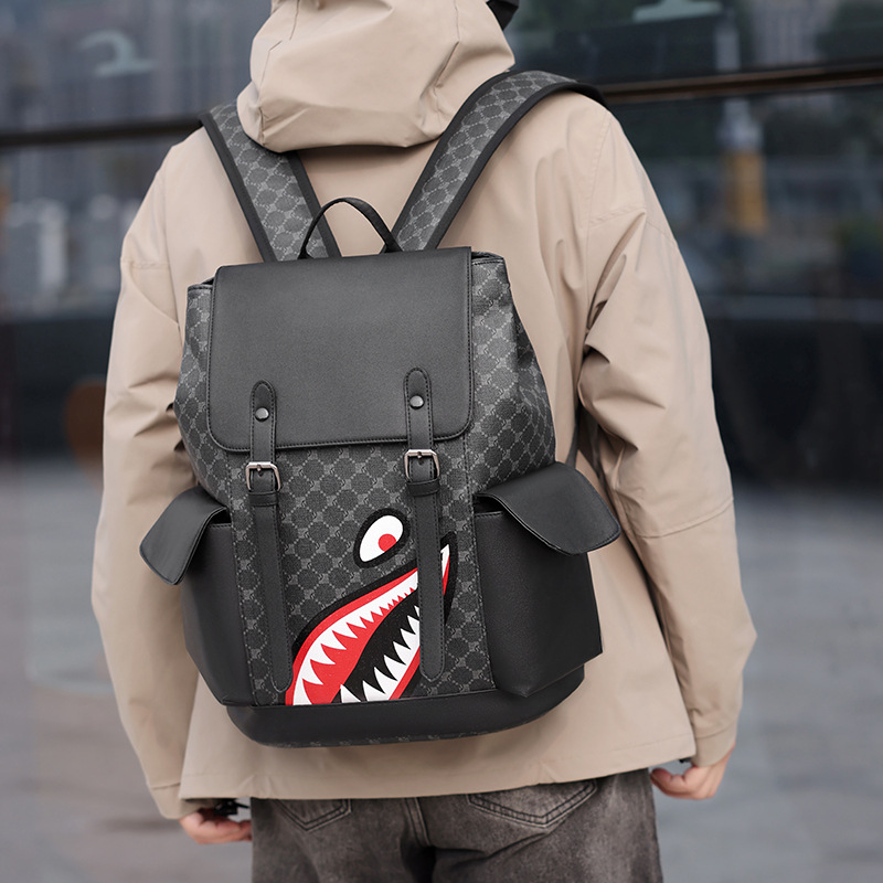 Mochila portátil de gran abertura, mochila deportiva de alta capacidad de viaje, bolsa de computadora casual para hombres