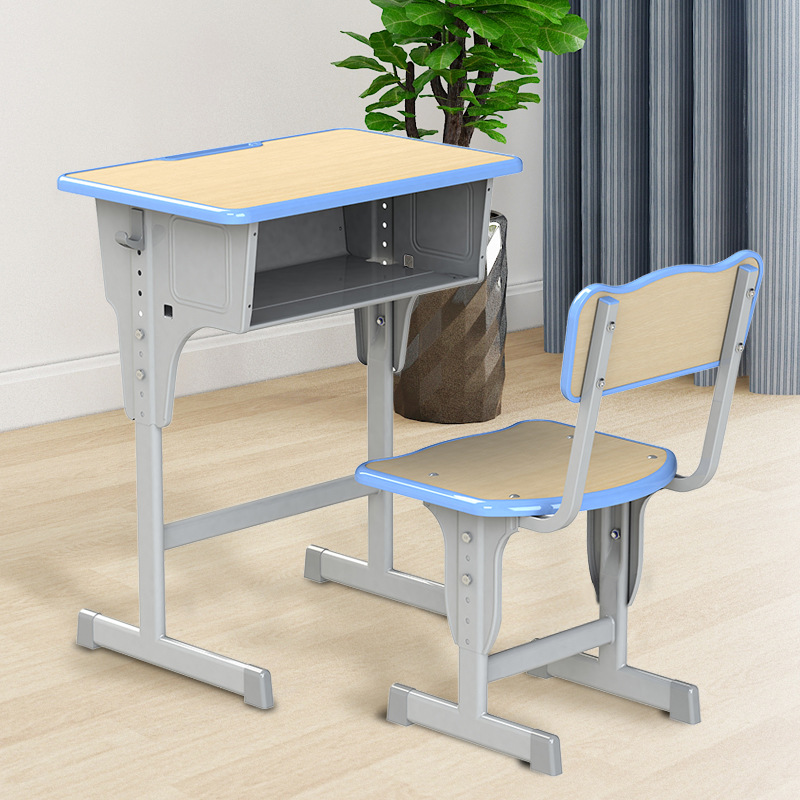 Mesa y silla directas de fábrica mesa de entrenamiento de estudiantes de escuela primaria mesa de escritura y silla de escritorio de la escuela clase de reparación image 23