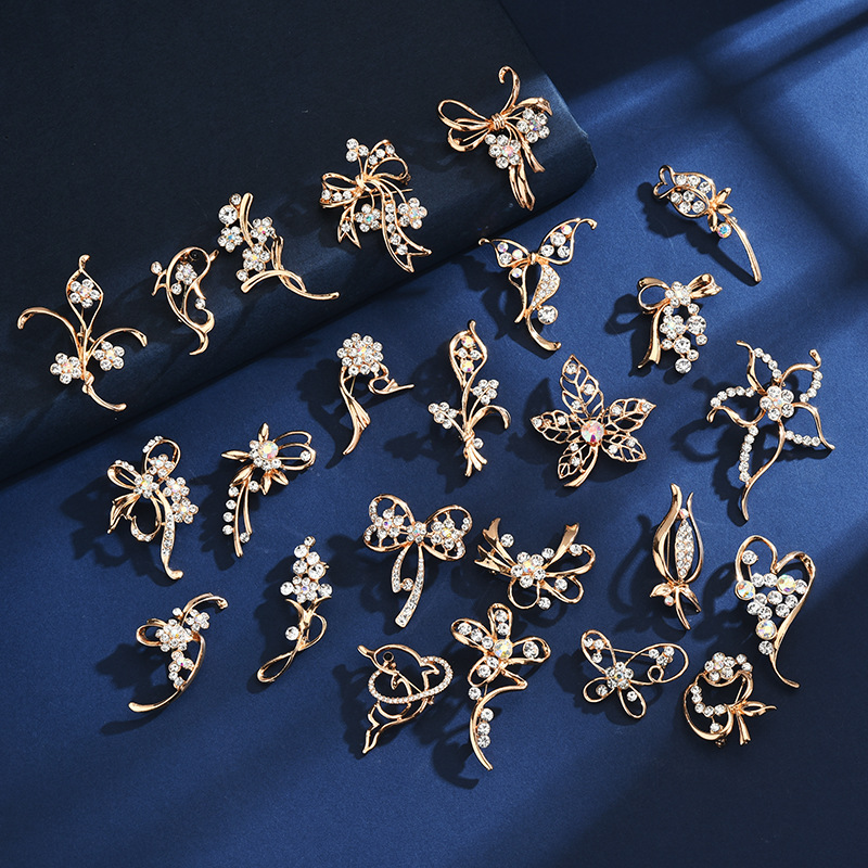 Elegant Pin Flower Butterfly Alloy Unisex Brooches display picture 1