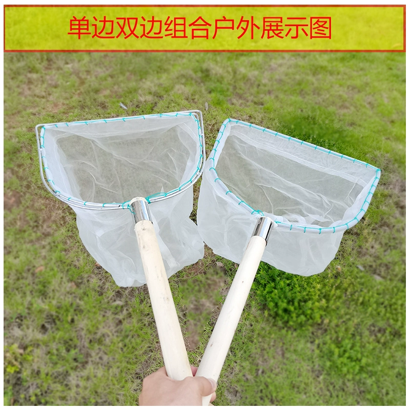 Ультратонкие сетчатые рыбные навоза с деревянной ручкой