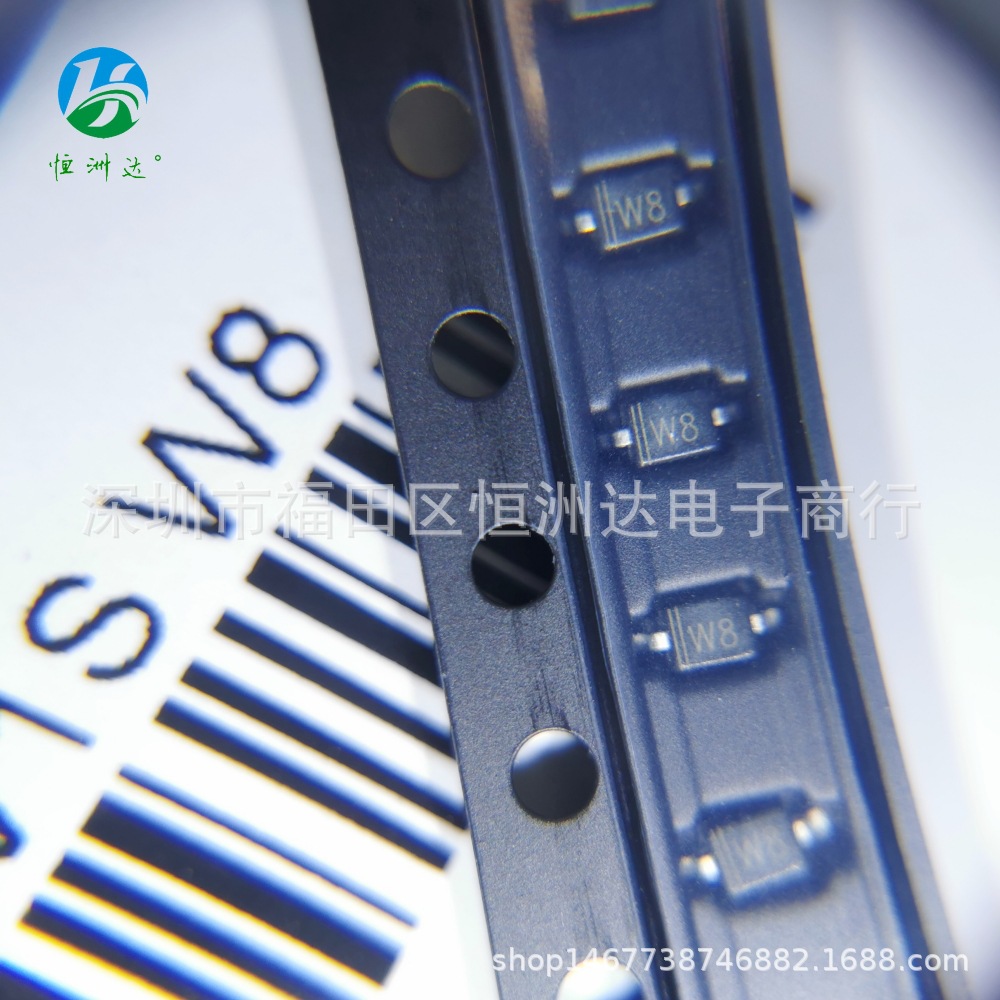0805贴片二极管BZT52C5V1S SOD-323丝印W8 5V1现货W8