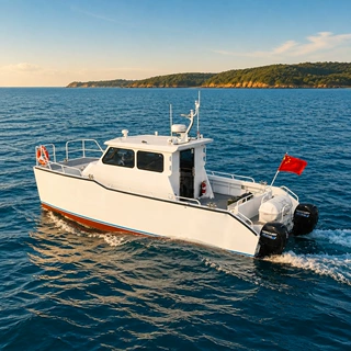 32.5英尺铝合金双体游艇 近海运输 柴油驱动 厂家定制