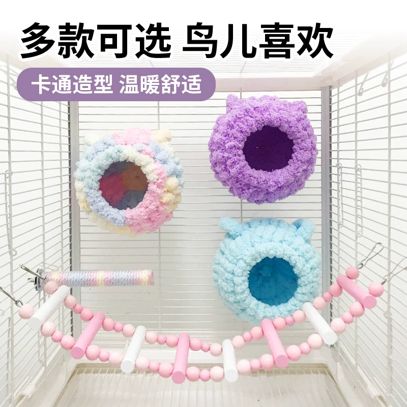 Попугай хлопковое гнездо коралловый бархат зимой