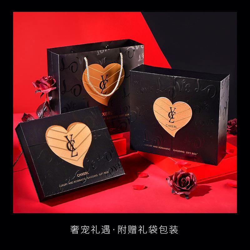 New Xiangxier Luxurious Gold Romantic Perfume Gift Box Valentine's Day Gift for Girlfriend High-end Perfume Lipstick Set Factory Shipping