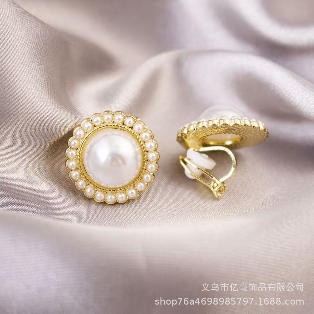 Pearl Ear Clip Hole-free Premium 2025 New Vintage Niche Premium Earrings French Elegant Earrings for Women