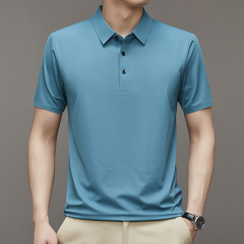 Lulu's Same Men's Quick-Drying Polo Shirt Summer Business Versatile Fitness Golf Lapel Short-Sleeved Ice Silk T-Shirt