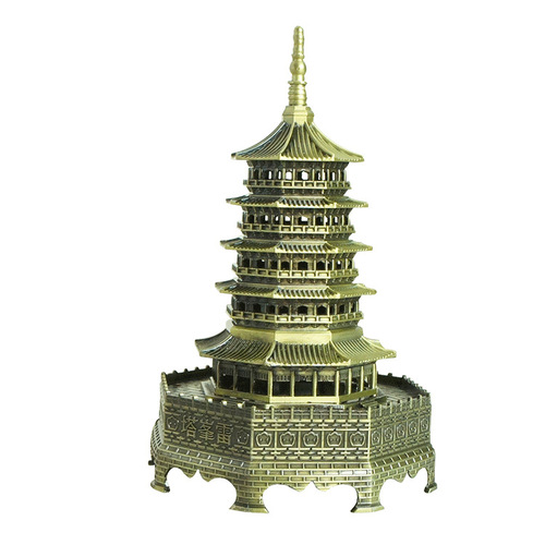 Hangzhou Tourist Souvenirs Alloy Leifeng Pagoda Model New White Snake Legend Classic Model Leifeng Pagoda