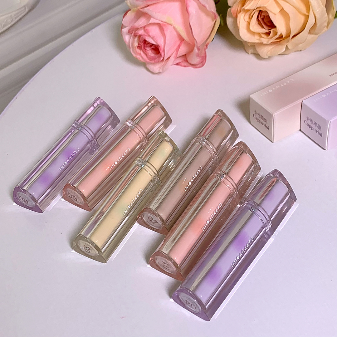 Capo Vini Ice Tea Mirror Surface Water Gloss Lip Gloss Lip Gloss Lip Gloss Glass Jelly Lip Triangular Transparent Tube Lip Gloss [Special Offer] undefined
