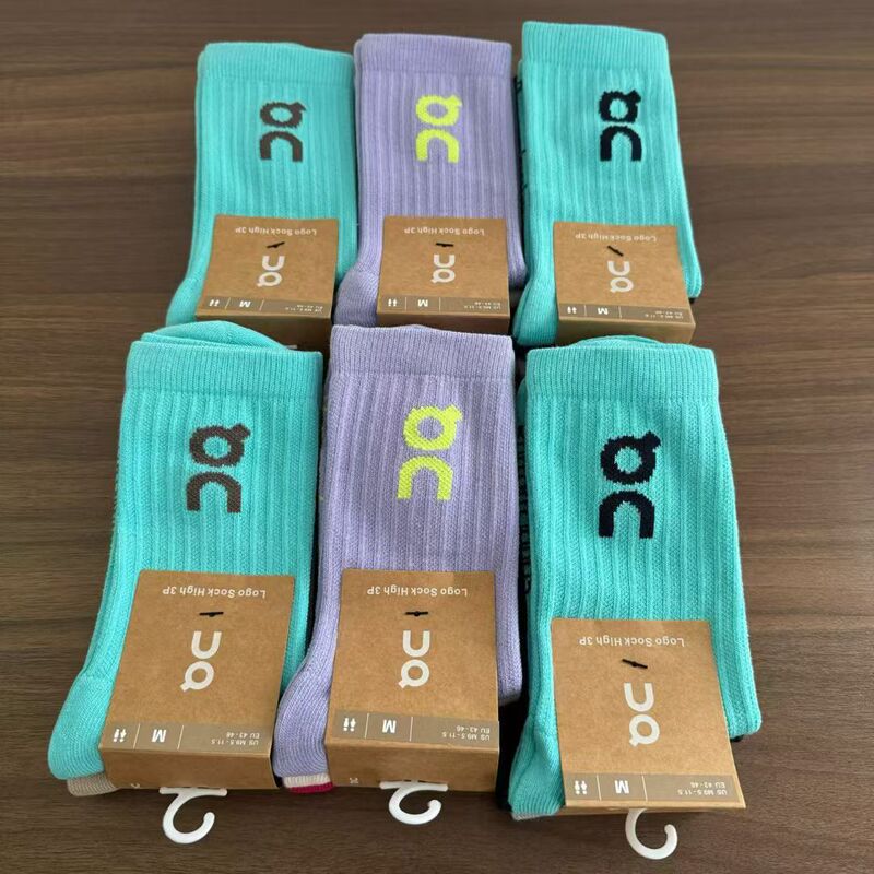 0N Socks 3 Pairs of Angpa Couple's Four-Season Socks for Men and Women, Trendy Socks, Fashionable Mid-Length Sports Socks