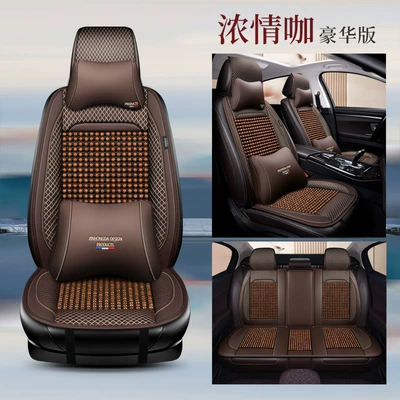 Wooden Bead Mat Summer Truck Mat – Seat cushion, seat cover - passionate-coffee-five-seats-deluxe-edition