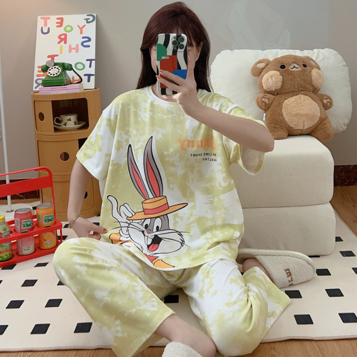 Pijamas nuevos pajamas de verano para mujeres pijamas cortos y largos Mickey ropa para el hogar comercio exterior transfronterizo sudeste asiático