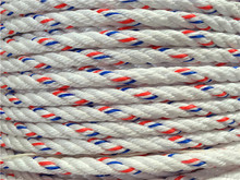 廠家直銷白串紅藍尼龍亞麻繩pp白色塑料捆扎繩全新料海水養殖
