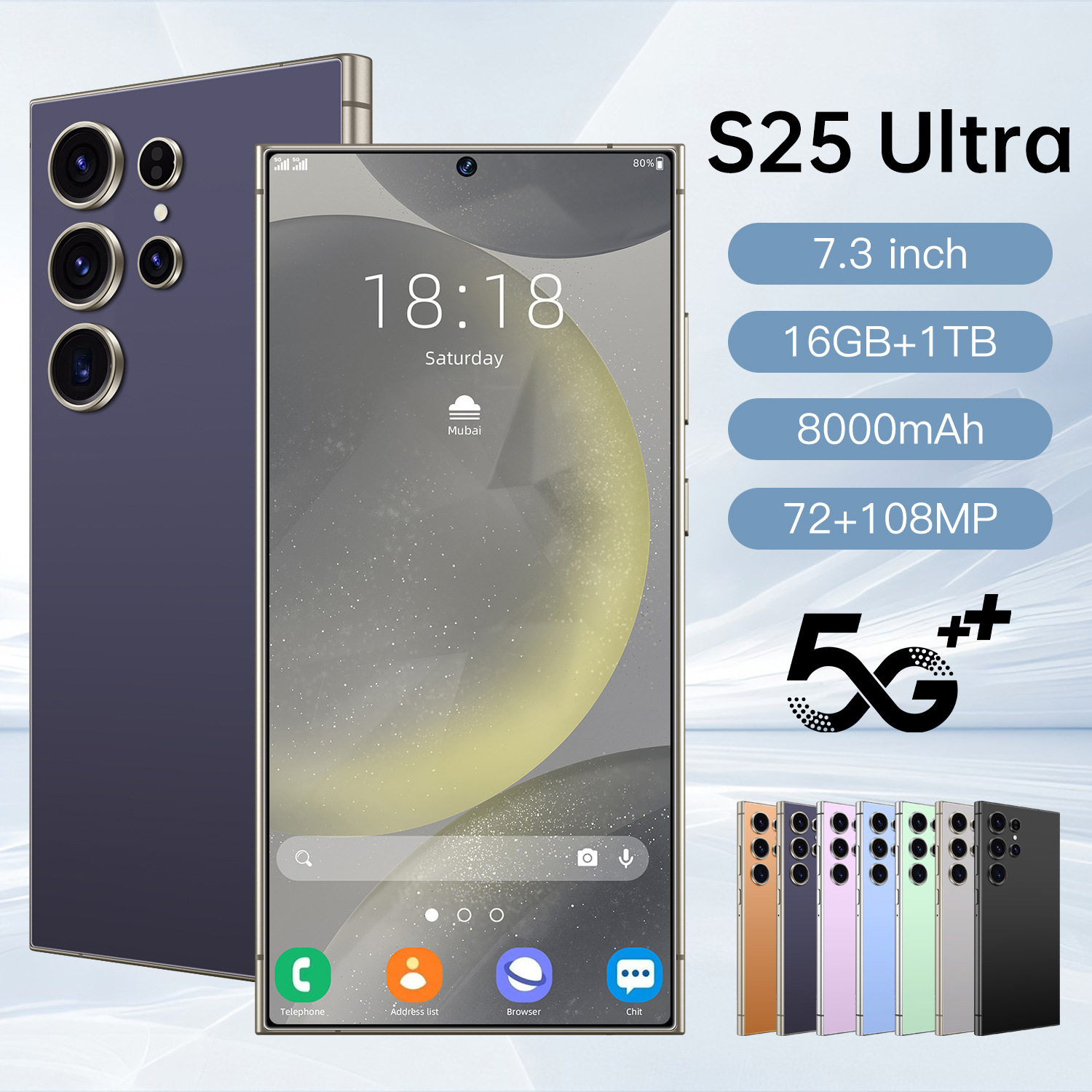 全新S24 Ultra外贸出口4+64跨境手机7.3inch高清屏4G安卓智能手机