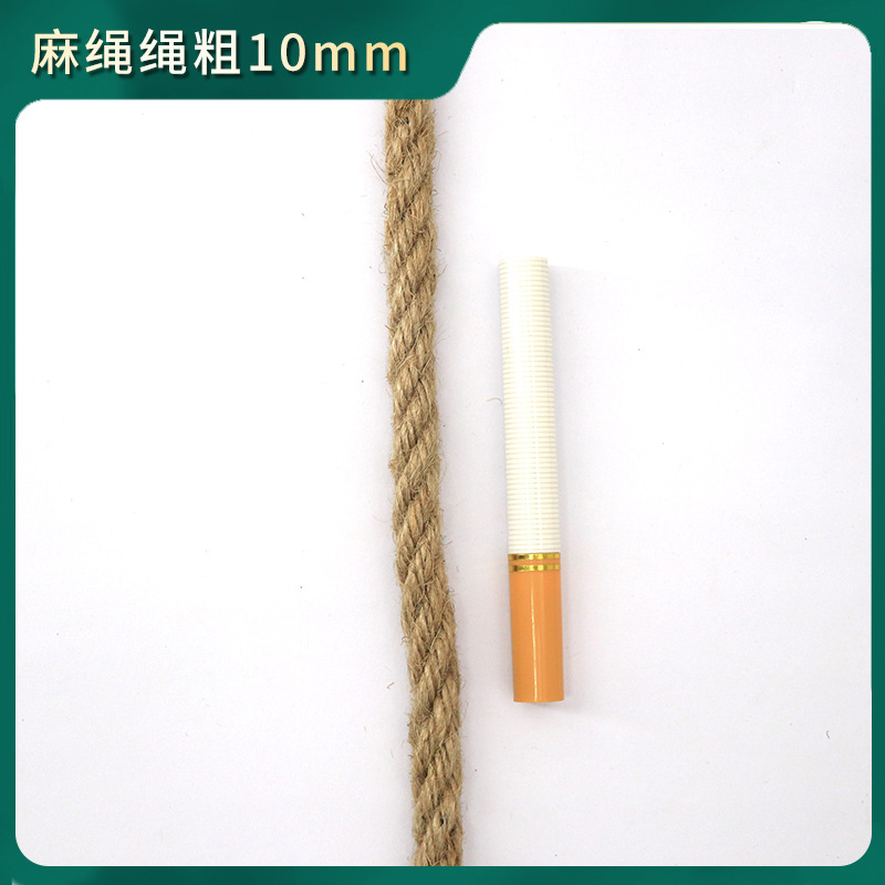 Cuerda de cáñamo gruesa para manualidades, decoración de jarrones, etiquetas, cuerda para atar, material para rascador de gatos de pared