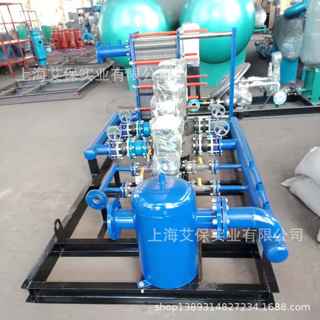 上海换热器厂家供应水水板式换热器 行政办公楼地板采暖换热机组