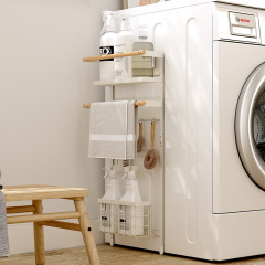 家用多功能洗衣機磁吸置物架冰箱側面收納架子壁掛式毛巾掛架