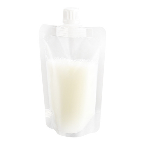 Cross-border disposable beverage bags, transparent food plastic bags, juice soy milk stand-up bags, sour plum soup spout bags wholesale