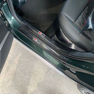 Carbon Fiber Welcome Pedal, Carbon Fiber Pattern Rear Guard, Inner Door Sill Strip, Door Sill Strip for Audi A3L Modification