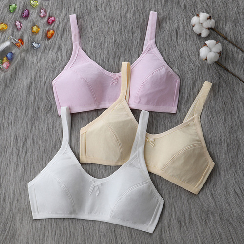 Developmental period no steel ring girl's rear buckle student bra underwear 10-13 years old children's comfortable bra