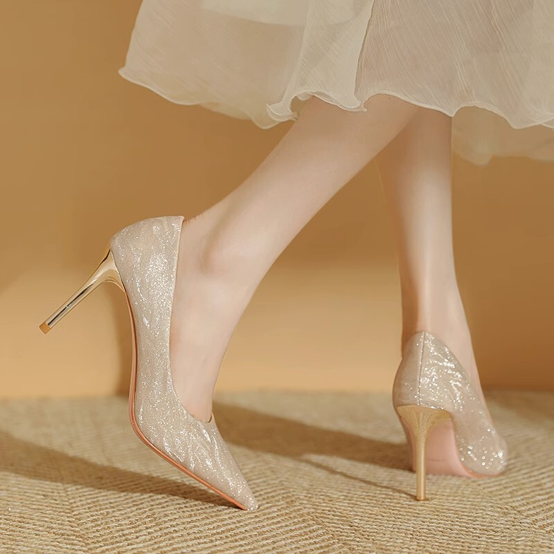 French Style Main Yarn Wedding Shoes Not Tired Feet Bride Shoes Women's 2023 New Hoe Show Wedding Dress Two-Wearing Wedding Bridesmaid High Heels French Style Main Yarn Wedding Shoes Not Tired Feet Bride Shoes Women's 2023 New Hoe Show Wedding Dress Two-Wearing Wedding Bridesmaid High Heels