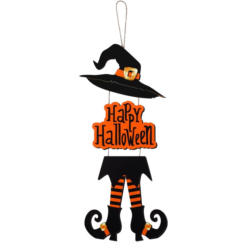 ハロウィンクロスボーダー魔女の脚装飾バーカーニバル木製看板ドア吊り魔女分割ハロウィンペンダント|undefined