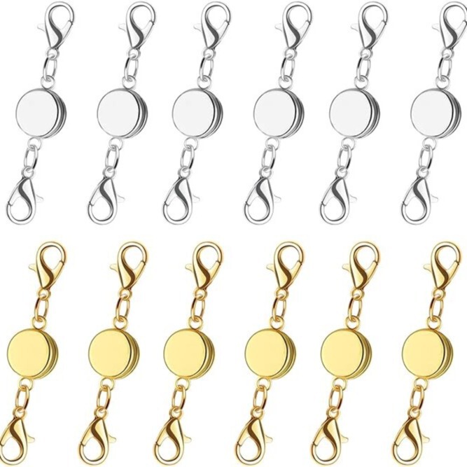Amazon Hot Sale Flat Round Necklace Closed Magnetic Buckle DIY Bracelet Jewelry Magnet Buckle with Lobster Connection Buckle Amazon Hot Sale Flat Round Necklace Closed Magnetic Buckle DIY Bracelet Jewelry Magnet Buckle with Lobster Connection Buckle