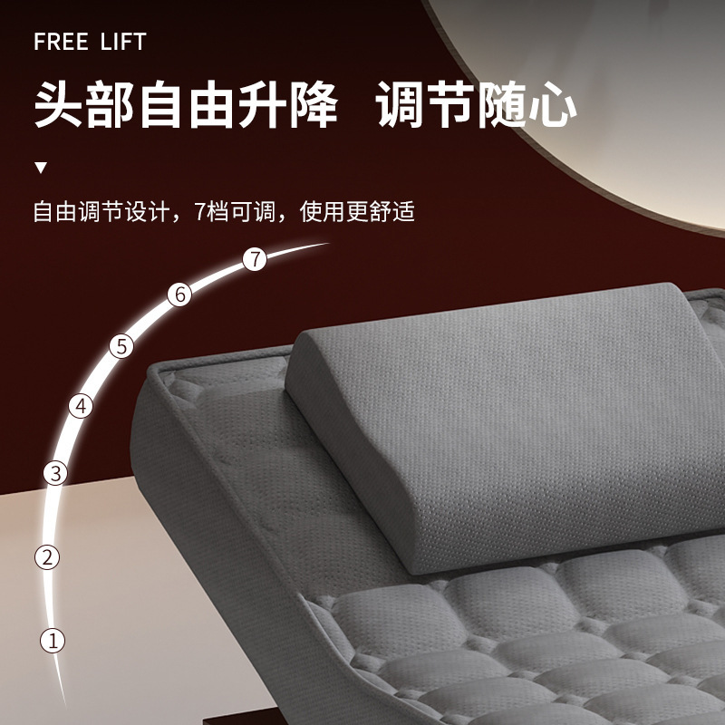 Fabricante salón de belleza cama de masaje tatuaje bordado cuerpo de madera maciza cama oreja recogiendo cama spa cama de belleza de látex