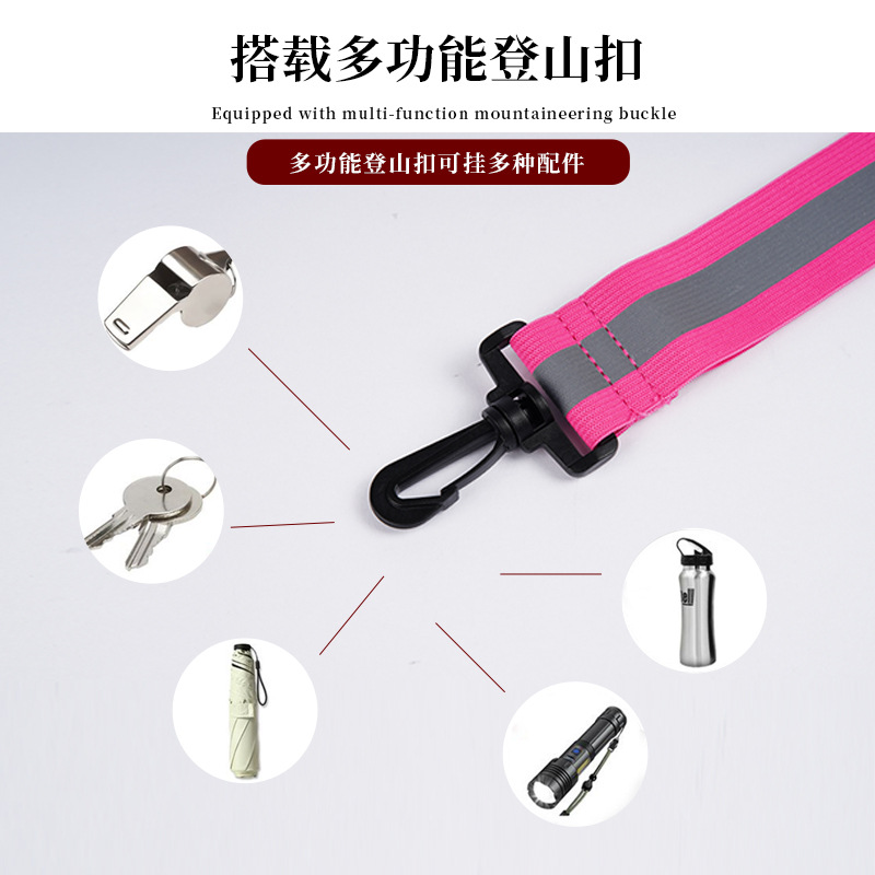 Simple nueva ropa reflectante USB de carga de un solo lado cinturón cruzado LED noche corriendo luminosa correa de hombro luz montañismo seguridad intermitente cinturón