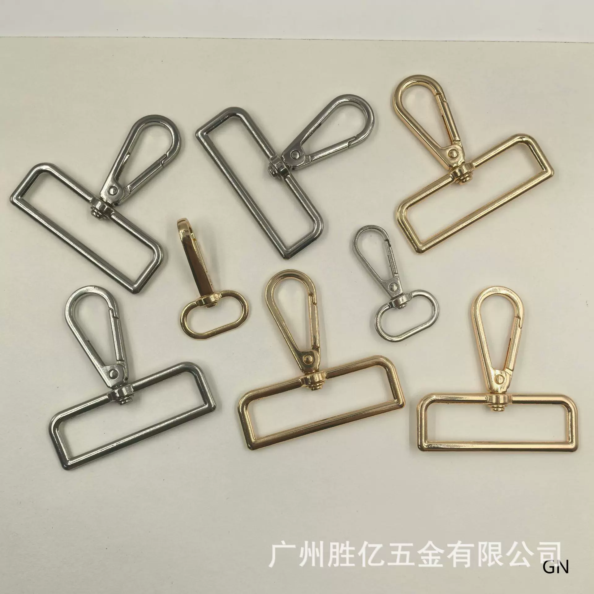 锌合金方尾板扣狗扣包包钩扣箱包五金配件金属板钩板扣皮具