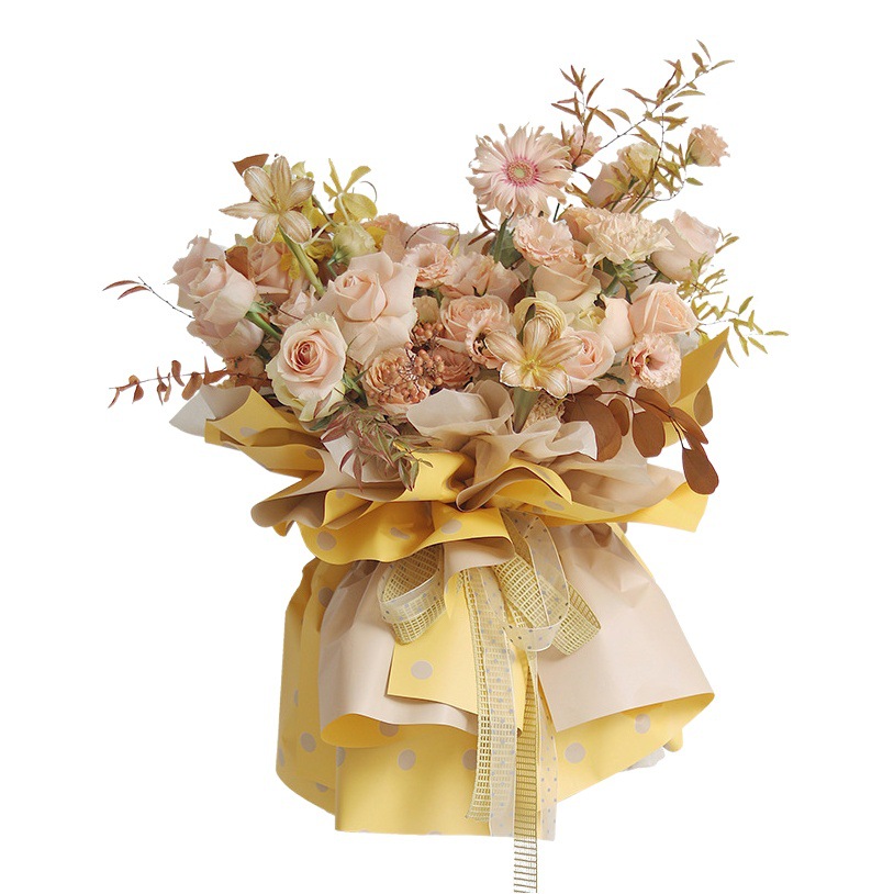 Suministro exclusivo transfronterizo de papel Ouya de lunares, papel de regalo floral, papel Cynthia de lunares, al por mayor en stock.