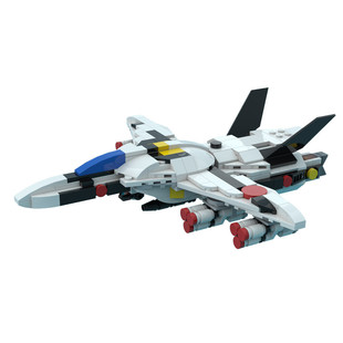 Moc-151928 Fighter Model with Variable Geometry Wings from Tv Series 432 Particle Count