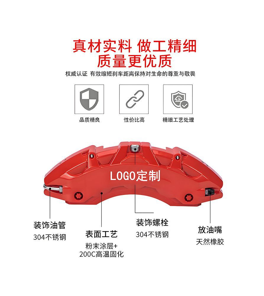 Aluminum Alloy Caliper Cover Modification Parts for Land Rover Range Rover/Evoque/Velar/Defender/Discovery Sport
