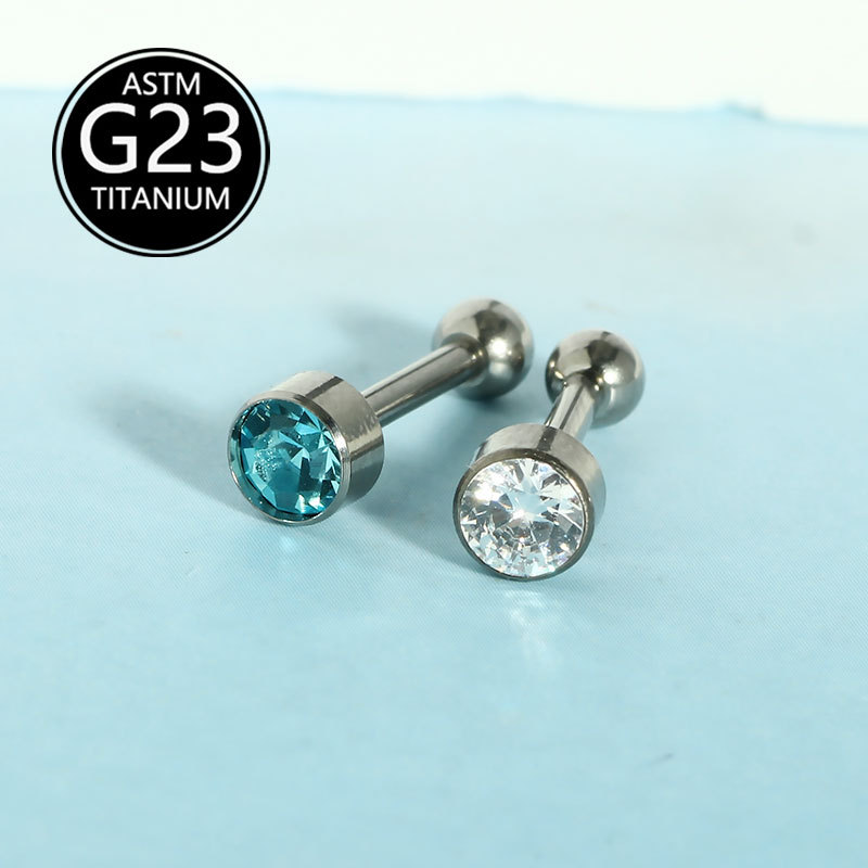 Pointed titanium steel lip stud product view