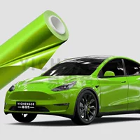 Оптовая продажа цветной автомобильной пленки из ТПУ цвета яблочной зелени, защитная пленка для покраски автомобиля, пленка, меняющая цвет, антицарапинная самовосстанавливающаяся пленка