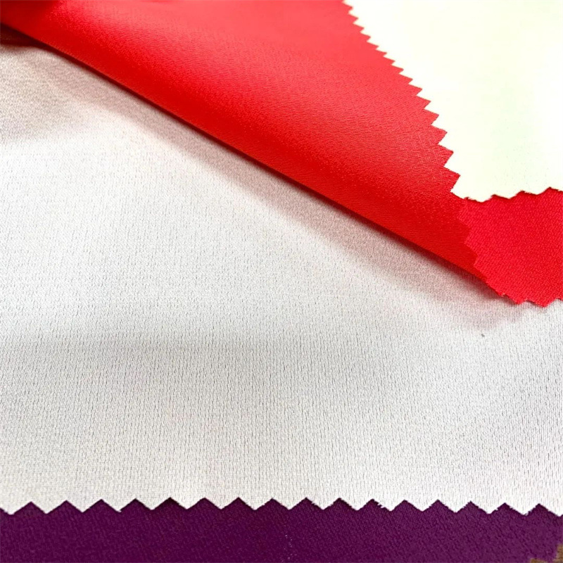 新品现货仿醋酸单面麻涤纶面料连衣裙衬衫垂顺缎面色丁布料批发