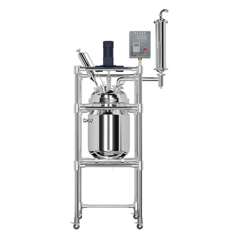 Лабораторный двухслойный реактор высокого давления из нержавеющей стали с электрическим нагревом, смесительный бак, оптовая продажа от производителя, реактор для дистилляции и полимеризации