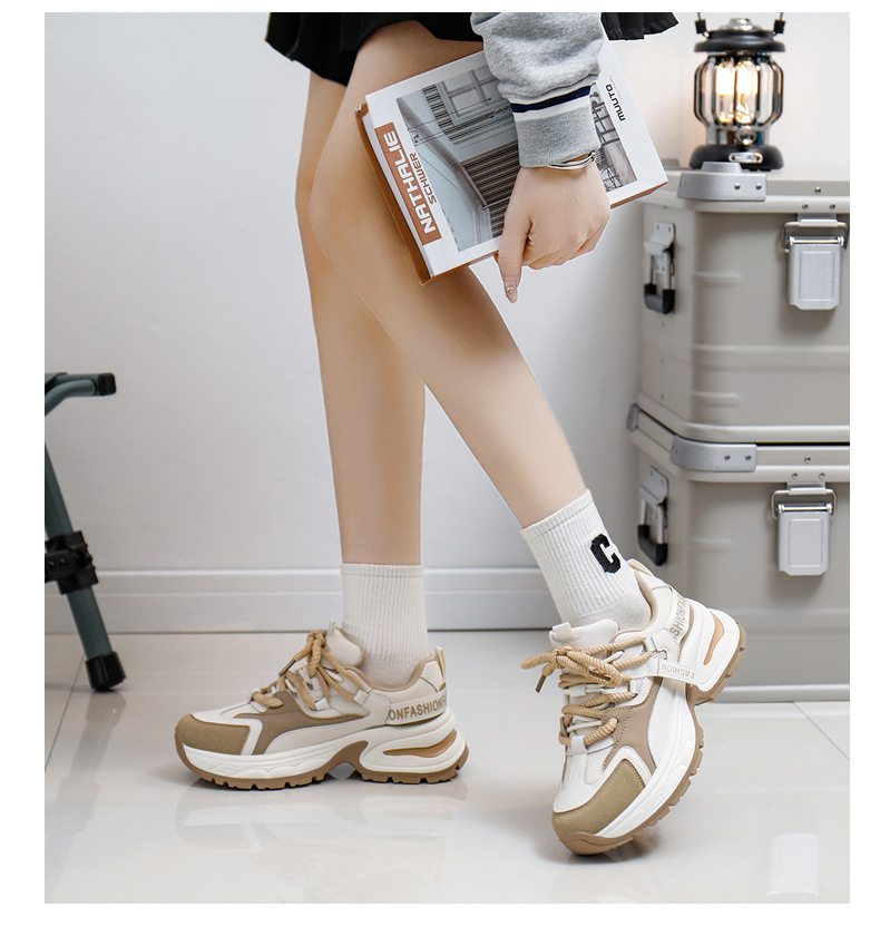 Dad Shoes Women's Trendy Versatile Thick Sole Breathable Trainers_voghion.com