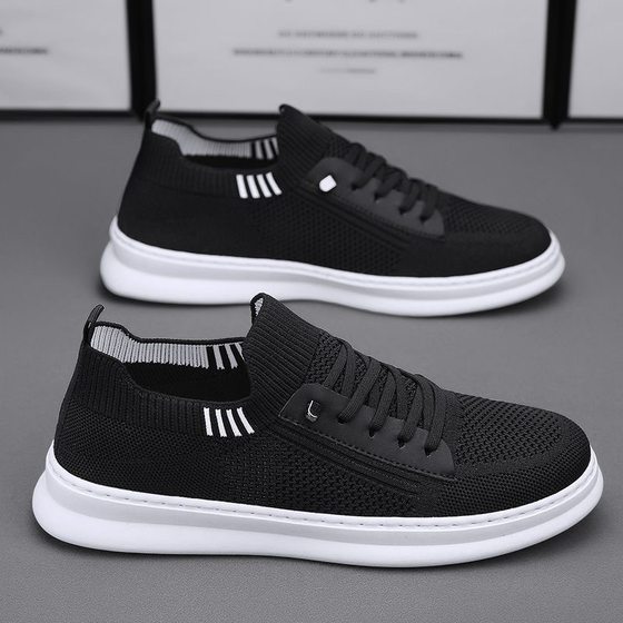 New spring and summer men's fly-woven casual pedal mesh versatile Korean-style breathable non-slip wear-resistant men's shoes wholesale