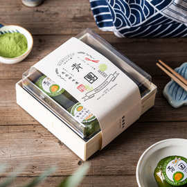 4粒青团木盒包装透明吸塑礼盒子烘焙绿豆糕蛋黄酥雪媚娘外卖打包