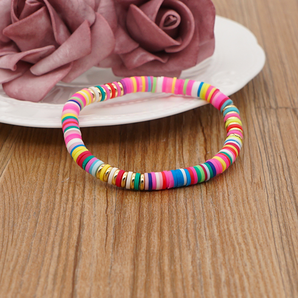 Bohemian Colored Soft Clay Bracelet display picture 3