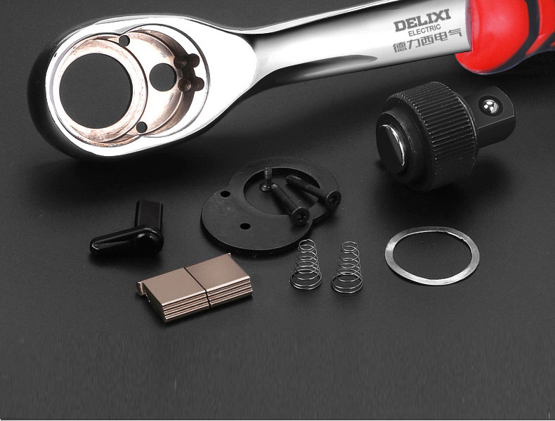Delixi Electric Auto Repair Tool Set Socket Ratchet Wrench Set Household Combination Tool Box Set